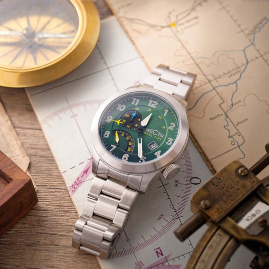 Recta Altitude Retrograde Dual Time Hunter Green – Watches.com