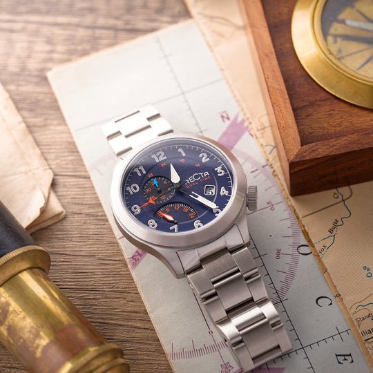 Recta Altitude Retrograde Dual Time Navy Blue – Watches.com