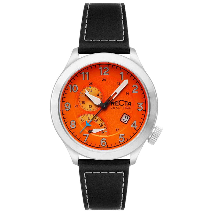 Recta Altitude Retrograde Dual Time Tangerine angled shot picture