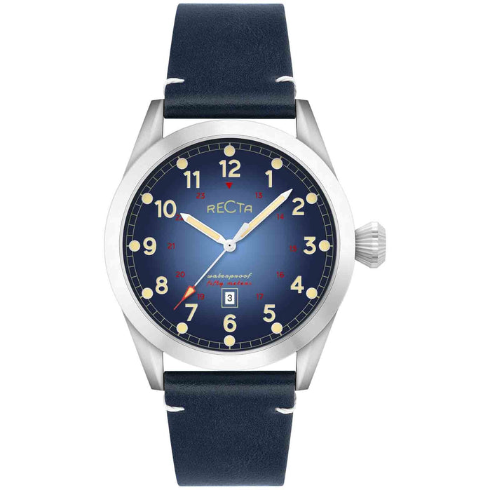 Recta Cavalier 3 Hands Date Blue angled shot picture