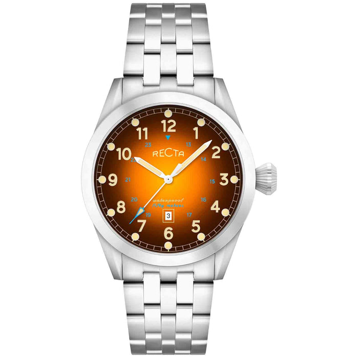 Recta Cavalier 3 Hands Date Orange angled shot picture