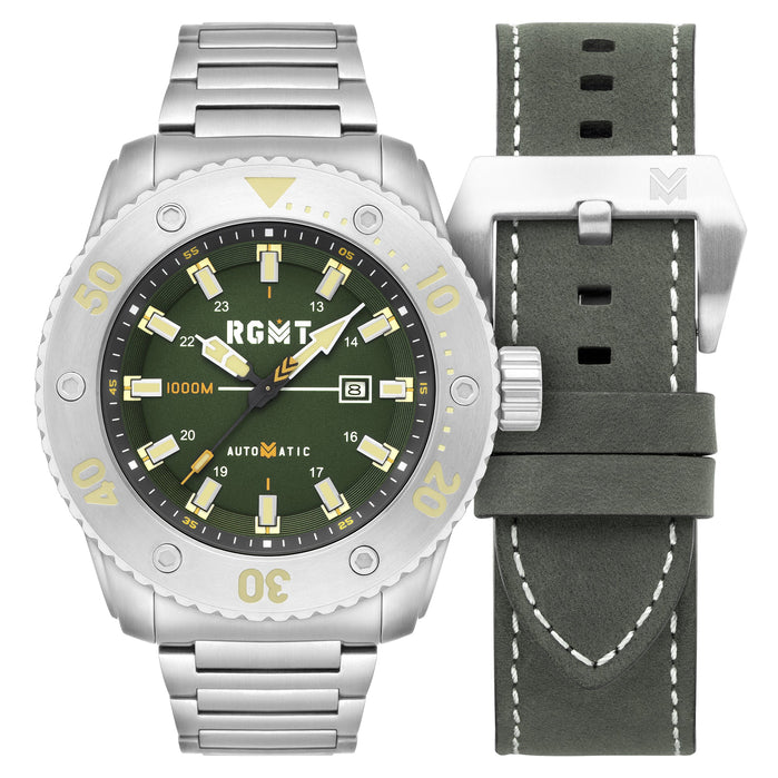 RGMT All Brite Automatic Forest Green angled shot picture