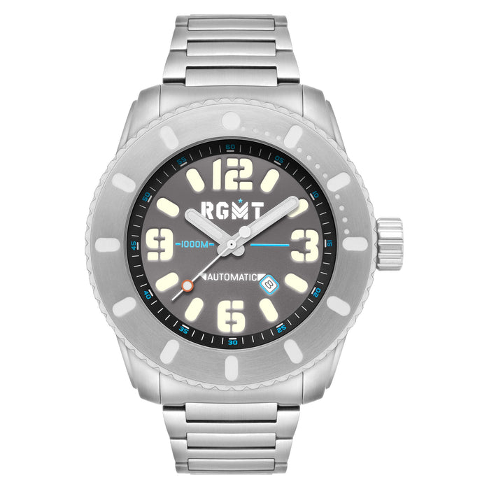 RGMT All-Brite Automatic Gunmetal Grey angled shot picture