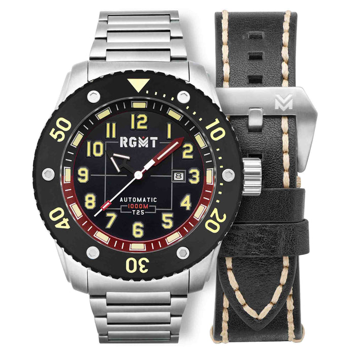 RGMT All-Brite Tritium Automatic Leather Black angled shot picture