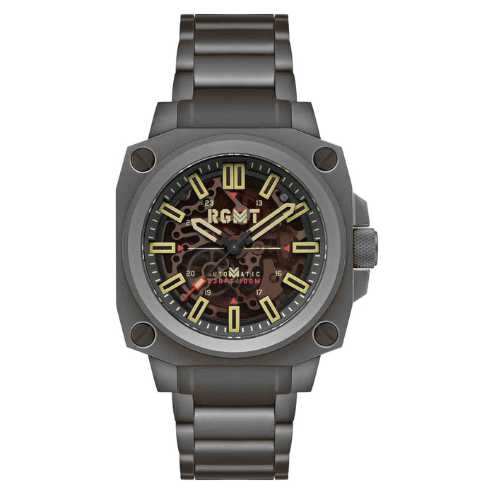 RGMT Altimeter Skeleton Automatic Sandblast Black angled shot picture
