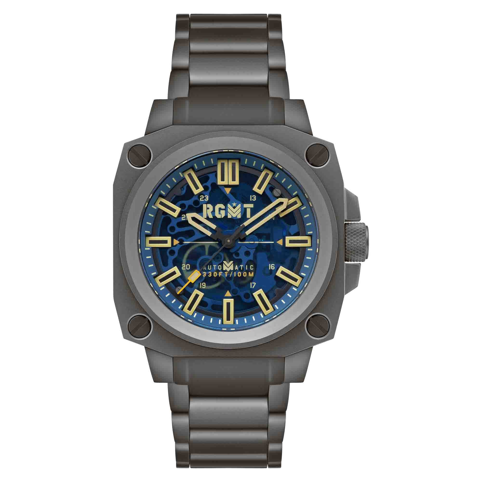 RGMT Altimeter Skeleton Automatic Sandblast Blue | Watches.com