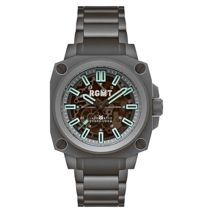 RGMT Altimeter Skeleton Automatic Sandblast Ice Blue angled shot picture
