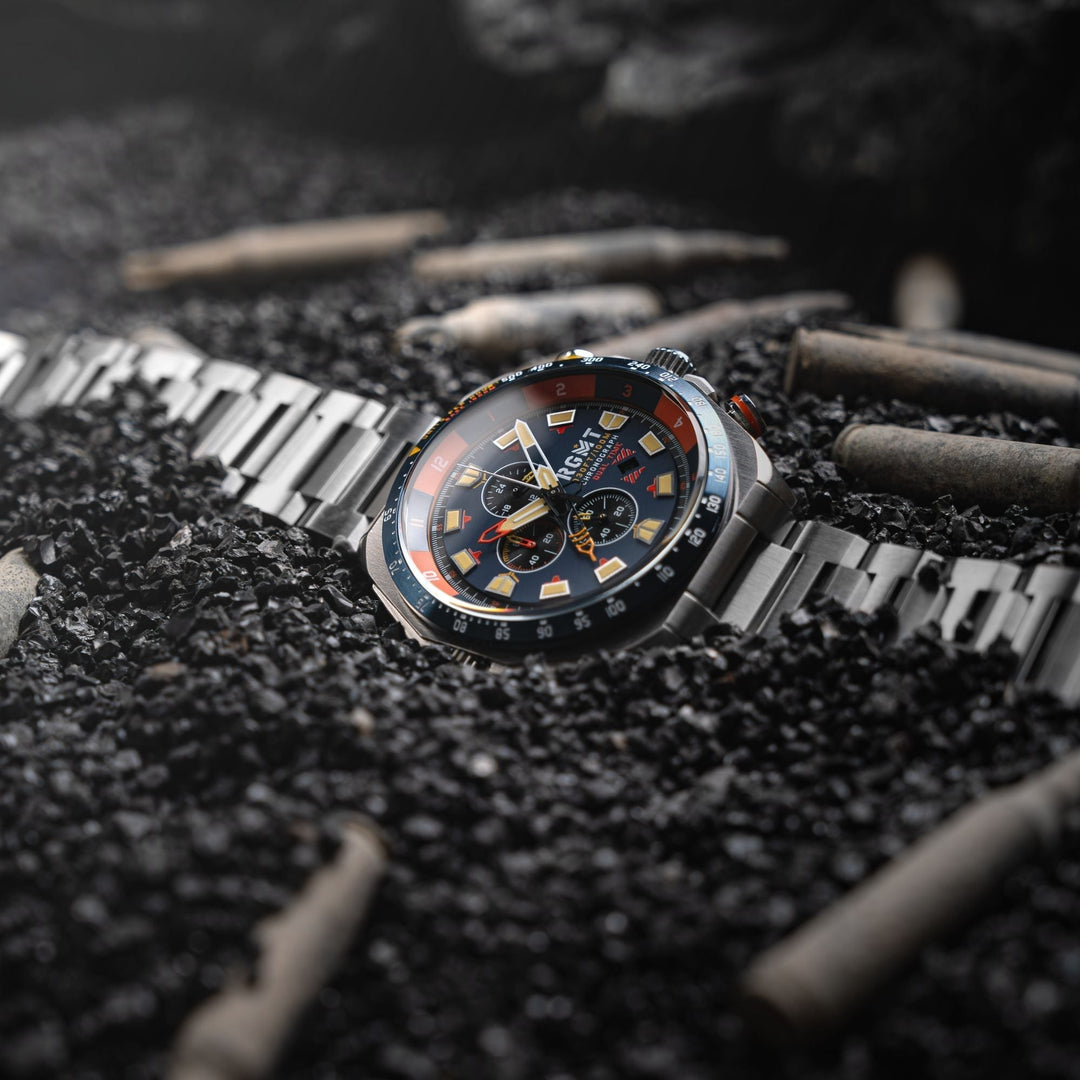 RGMT Capricorn Dual Time Chronograph Chequered Blue – Watches.com