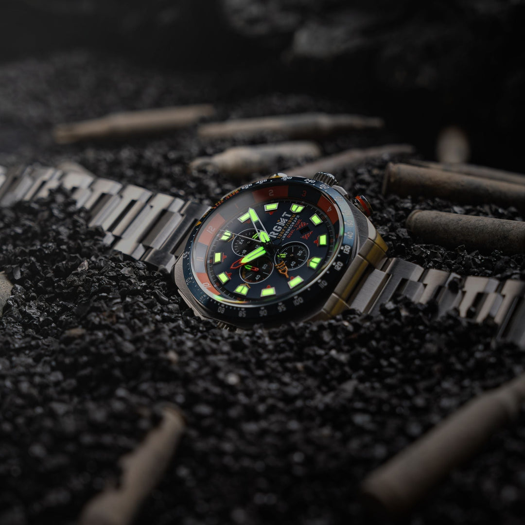 RGMT Capricorn Dual Time Chronograph Chequered Blue – Watches.com