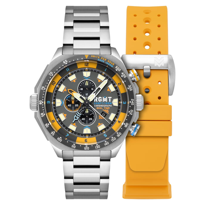 RGMT Capricorn Dual Time Chronograph Chromatic Grey angled shot picture