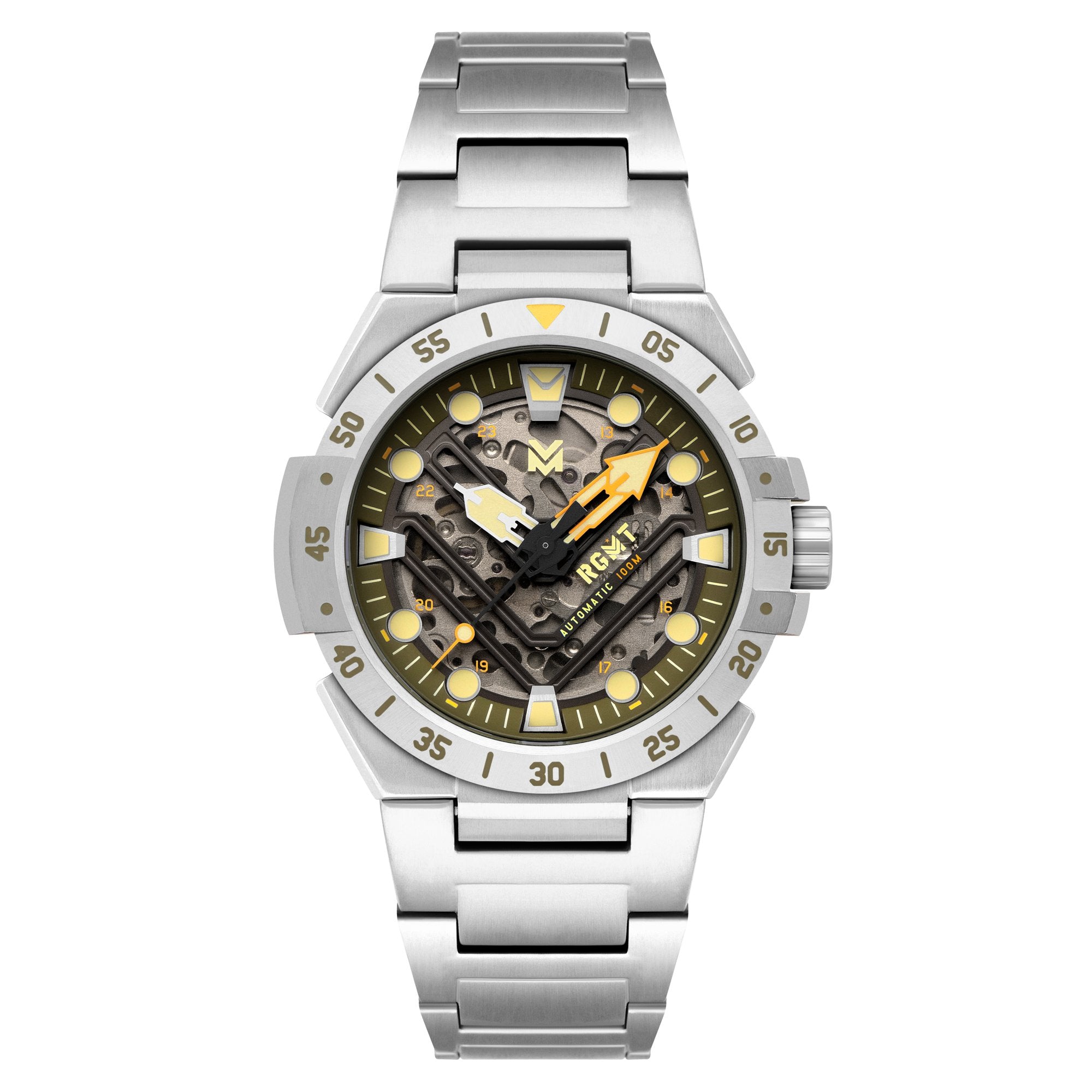NWT Rgmt Himars Automatic Brown Dial Men\'s Watch Brown | Himars Skeleton Automatic main image 3