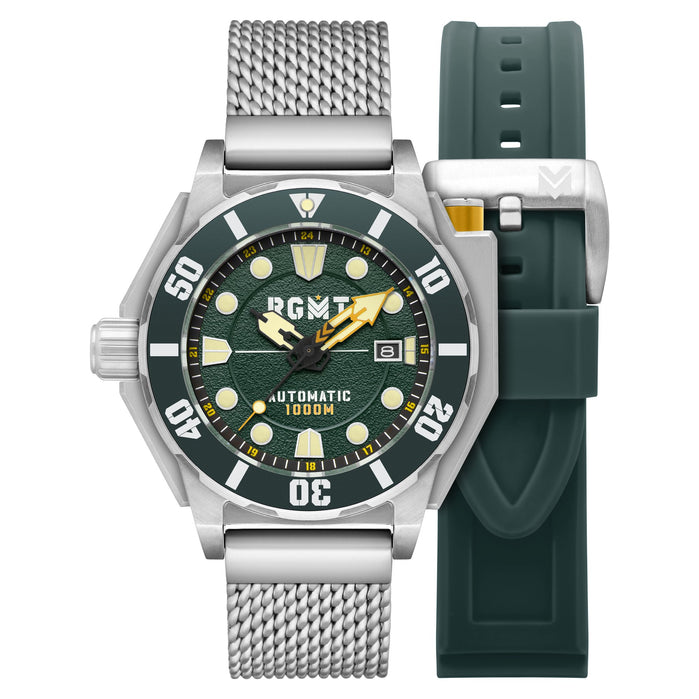 RGMT Torpedo Automatic Diver Military Green angled shot picture