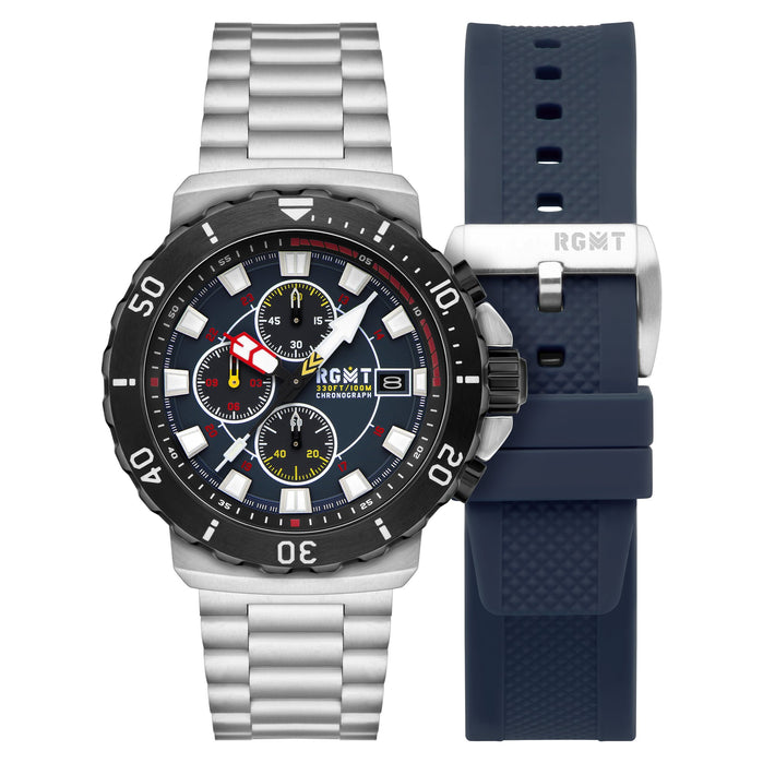 RGMT Trench Chronograph Navy Blue angled shot picture