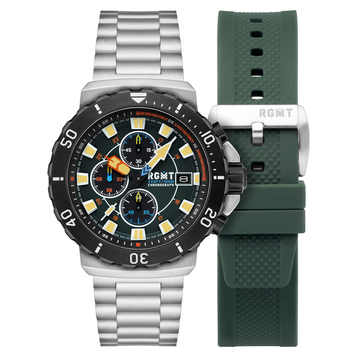 RGMT Trench Chronograph Pine Green angled shot picture