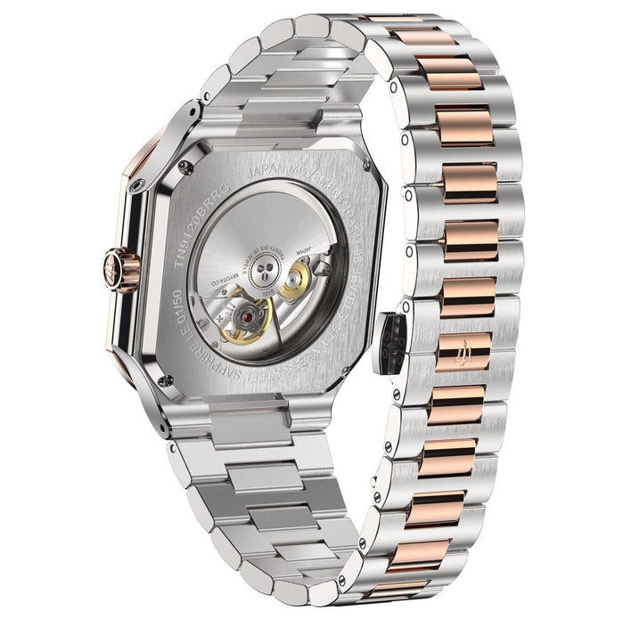 Oceaneva Tenuis Automatic Thin Calendar Brown Rose Gold angled shot picture