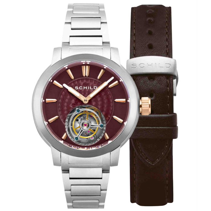 Schild Friedrich Tourbillon Burgundy Limited Edition angled shot picture
