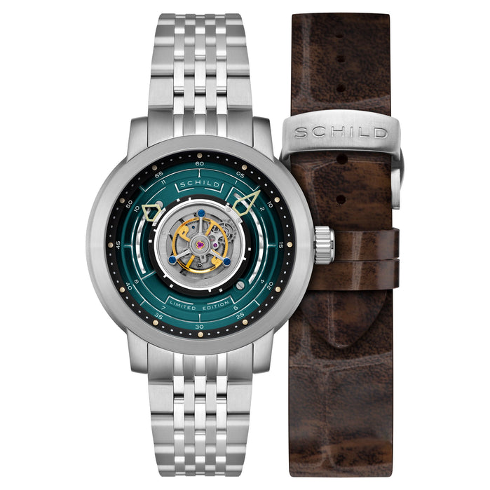 Schild Heinrich Cyclone Tourbillon Sage Green angled shot picture