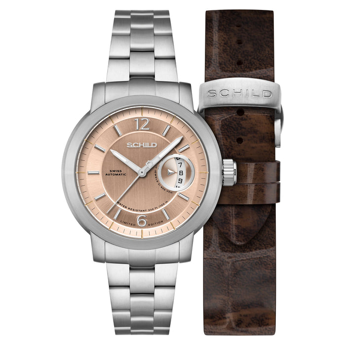 Schild Heinrich Minimal Swiss Automatic Limited Edition Champagne angled shot picture