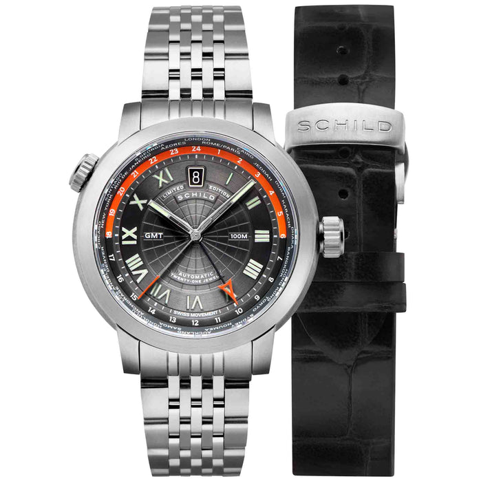 Schild Heinrich Swiss GMT Dusky Silver Limited Edition angled shot picture