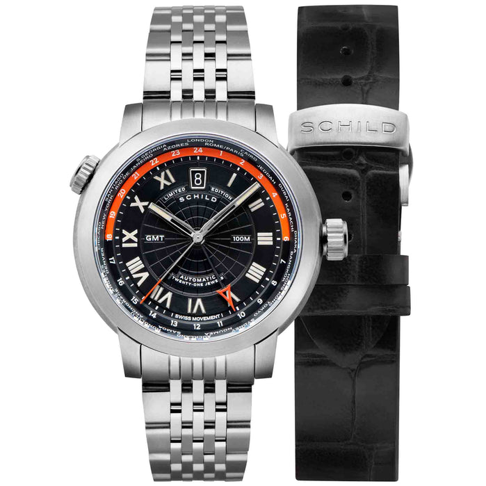 Schild Heinrich Swiss GMT Jet Black Limited Edition angled shot picture