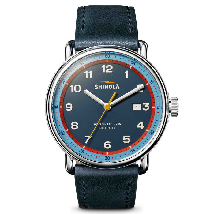 Shinola Canfield C56 43mm Navy angled shot picture
