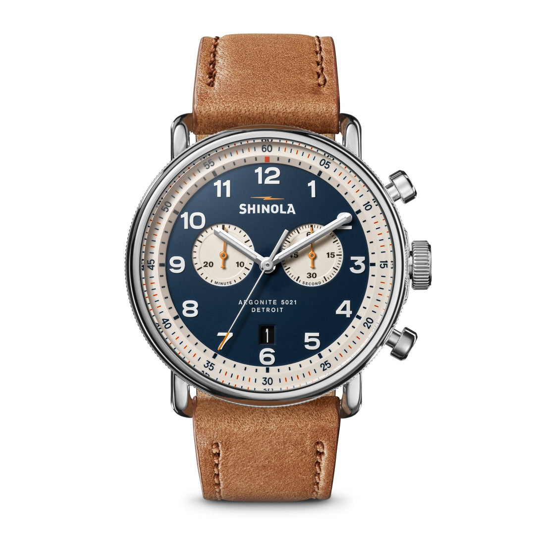 Shinola Canfield Chrono Model C56 43mm Blue | Watches.com
