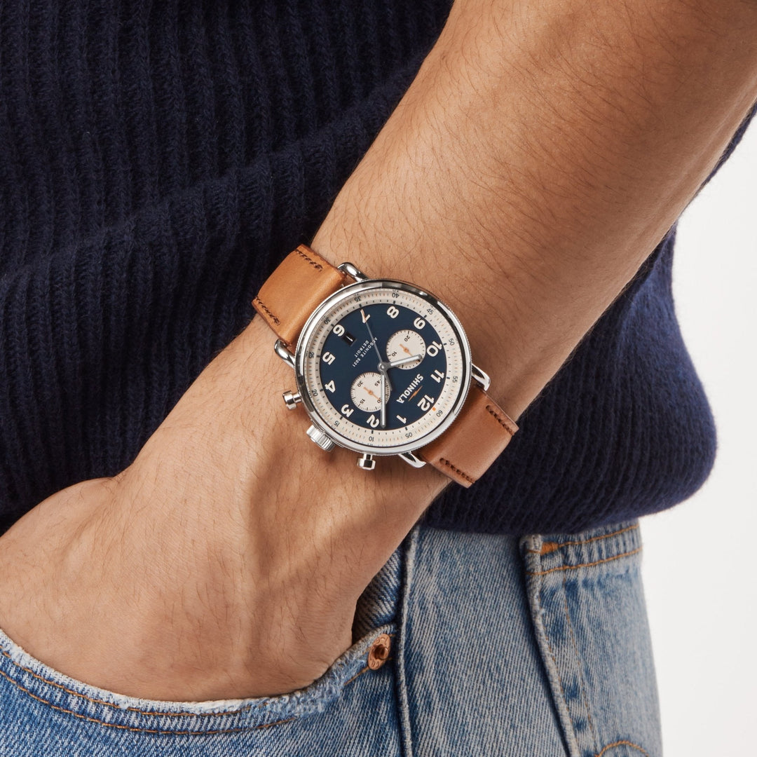 Shinola Canfield Chrono Model C56 43mm Blue | Watches.com