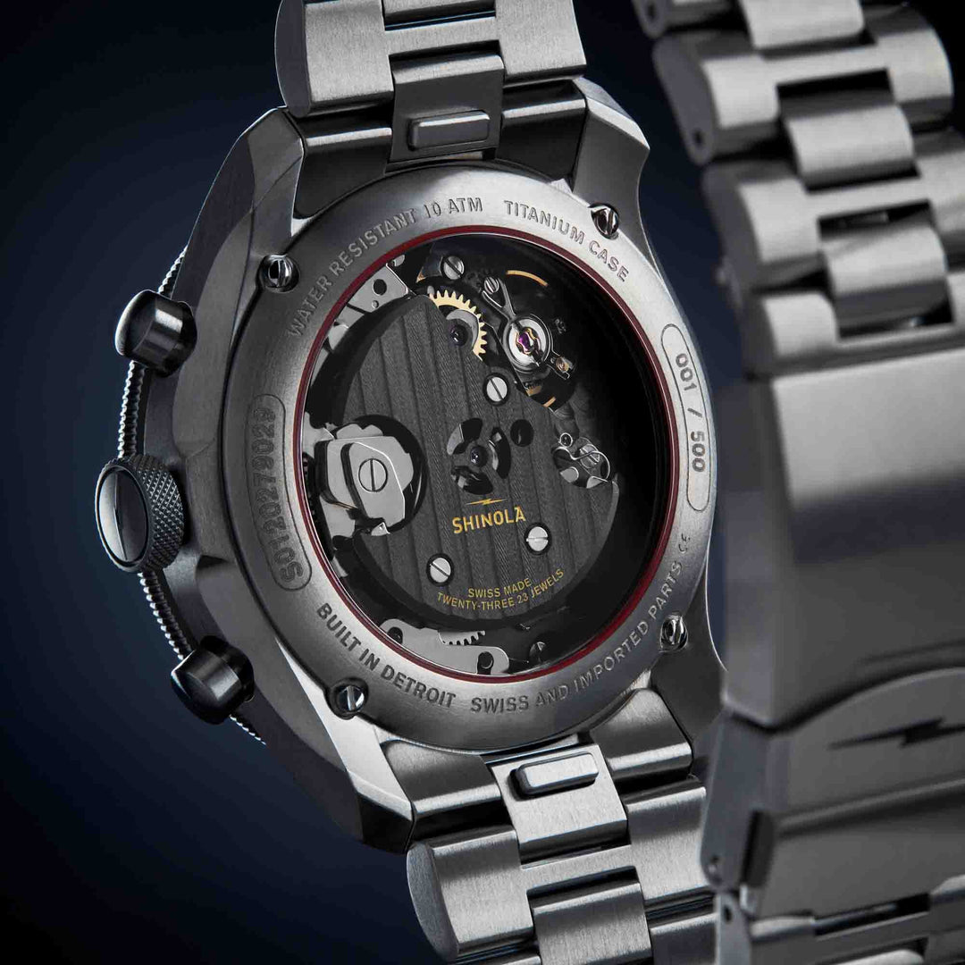 Shinola Mooncraft Monster Chrono 43mm Sea Blue SS Limited Edition