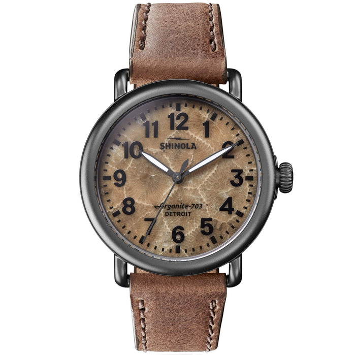 Shinola Runwell 41mm Petoskey Stone angled shot picture