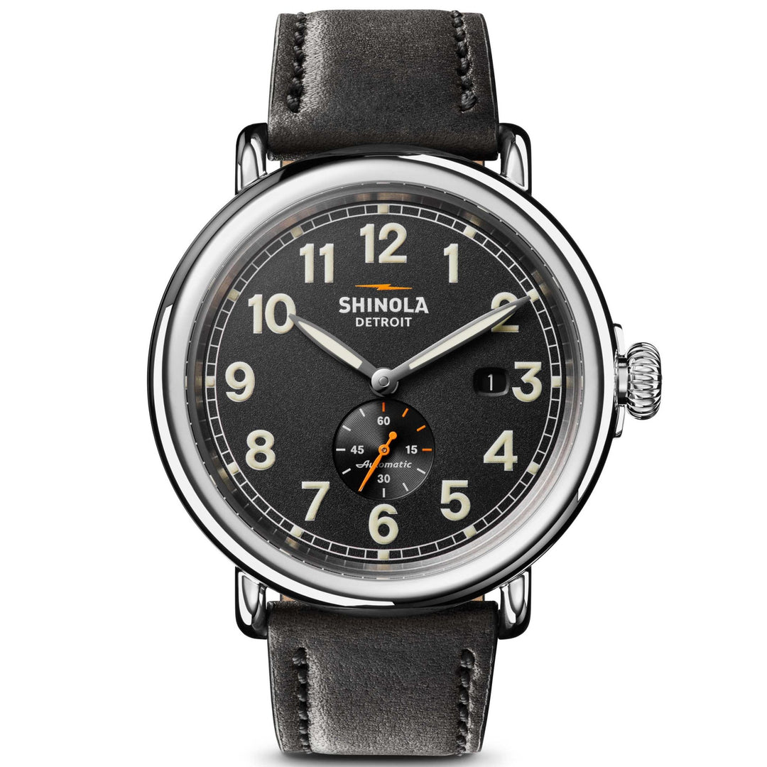 Shinola Runwell Automatic 45mm Black | Watches.com
