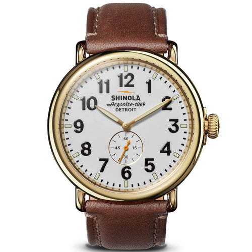 Shinola Runwell Subsecond 47mm White | Watches.com