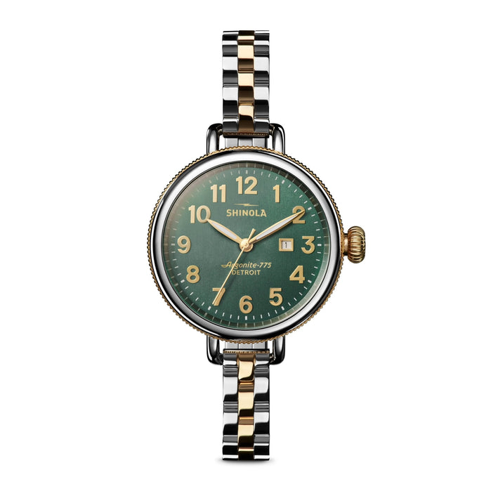 Shinola The Birdy 34mm Dark Teal angled shot picture