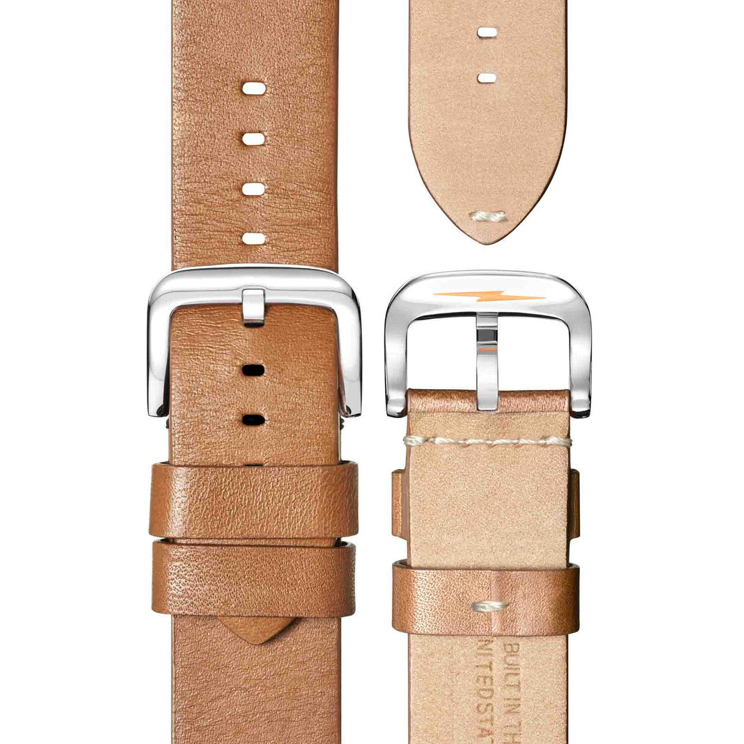 Shinola The Runwell Chrono 47mm White Tan | Watches.com