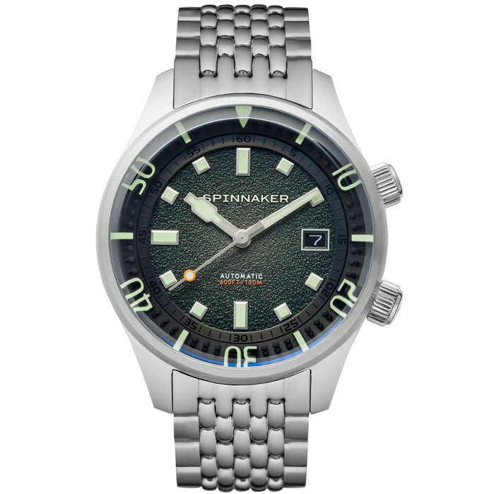 Spinnaker Bradner Automatic Emerald Green angled shot picture