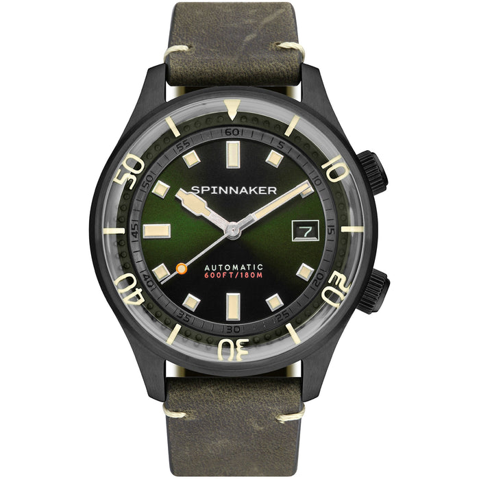 Spinnaker Bradner Automatic Military Green angled shot picture