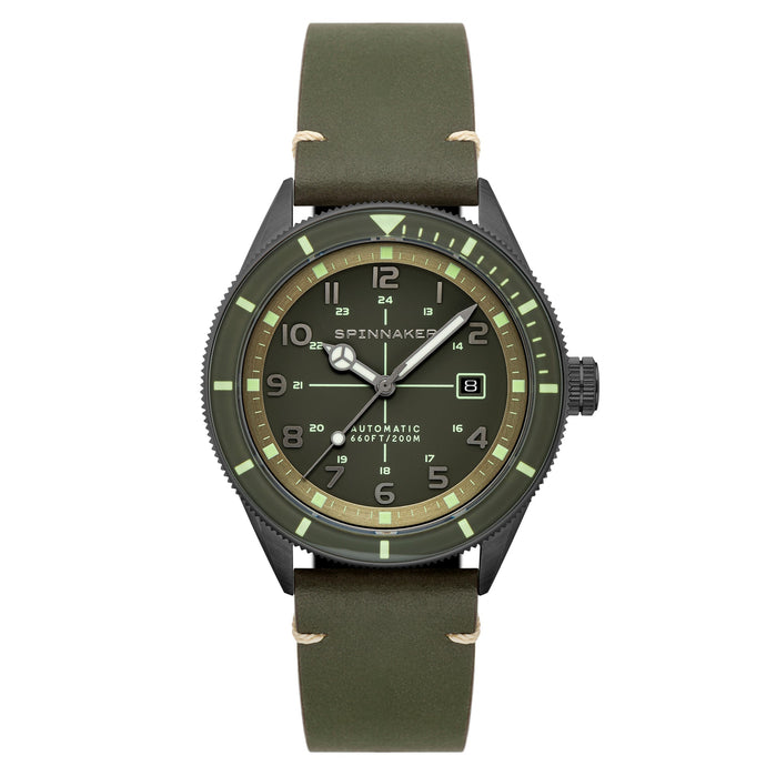 Spinnaker Cahill Automatic Green angled shot picture