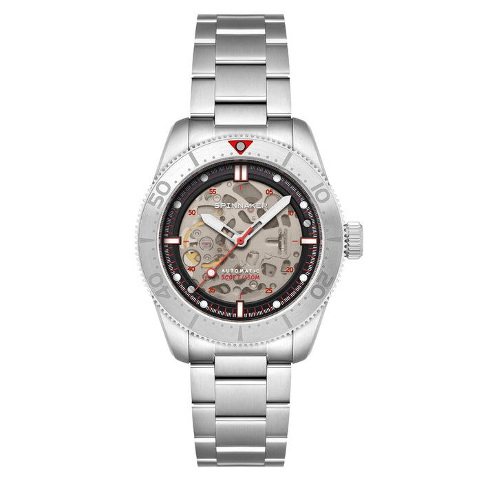 Spinnaker Croft 42 Skeleton Automatic All Steel angled shot picture