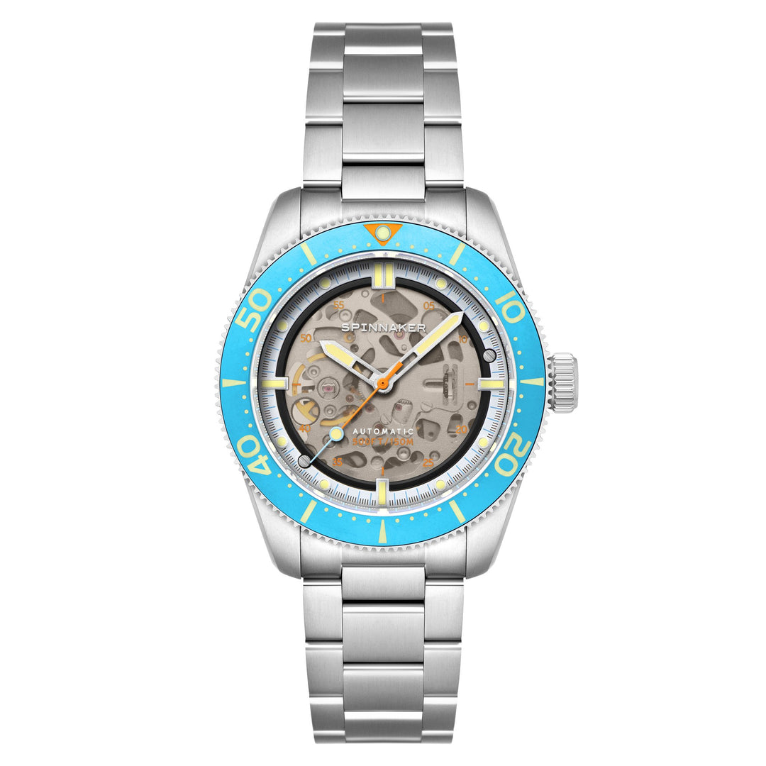 Spinnaker Croft 42 Skeleton Automatic Blue Ceramic – Watches.com