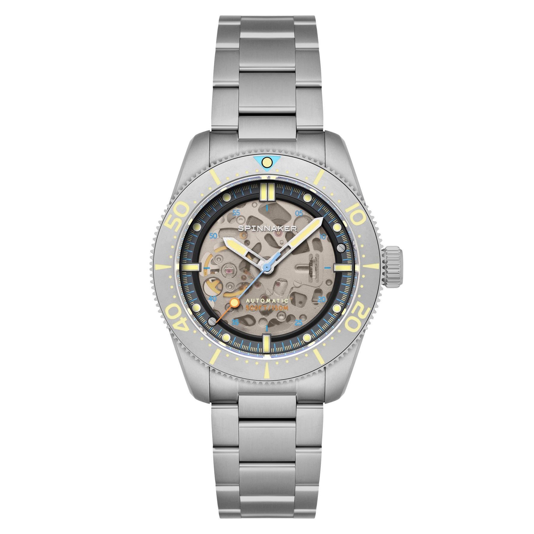Spinnaker Croft 42 Skeleton Automatic Sandblasted Steel – Watches.com