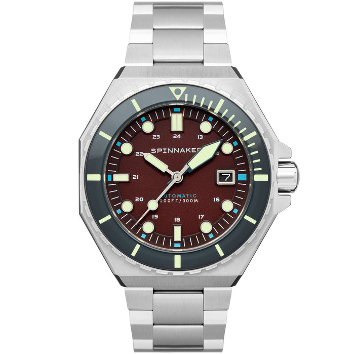 Spinnaker Dumas Automatic Bordeaux SS angled shot picture
