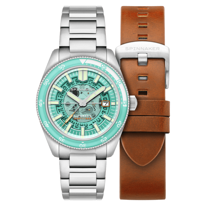 Spinnaker Fleuss Automatic Severn Edition Tropical Blue angled shot picture