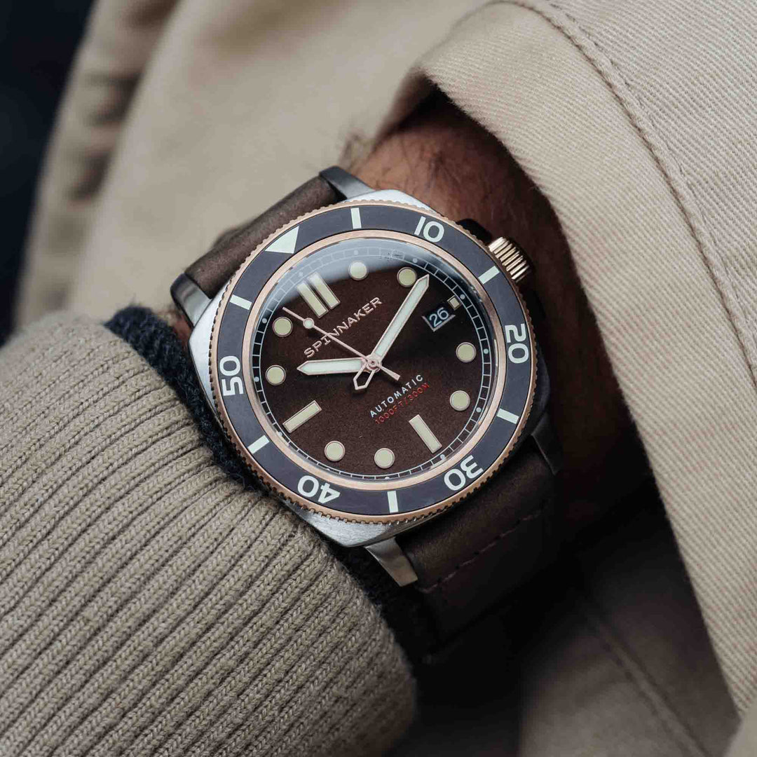 (スピニカー) SPINNAKER Spinnaker vintage hull Spinnaker Hull Automatic Cognac Brown – Watches.com