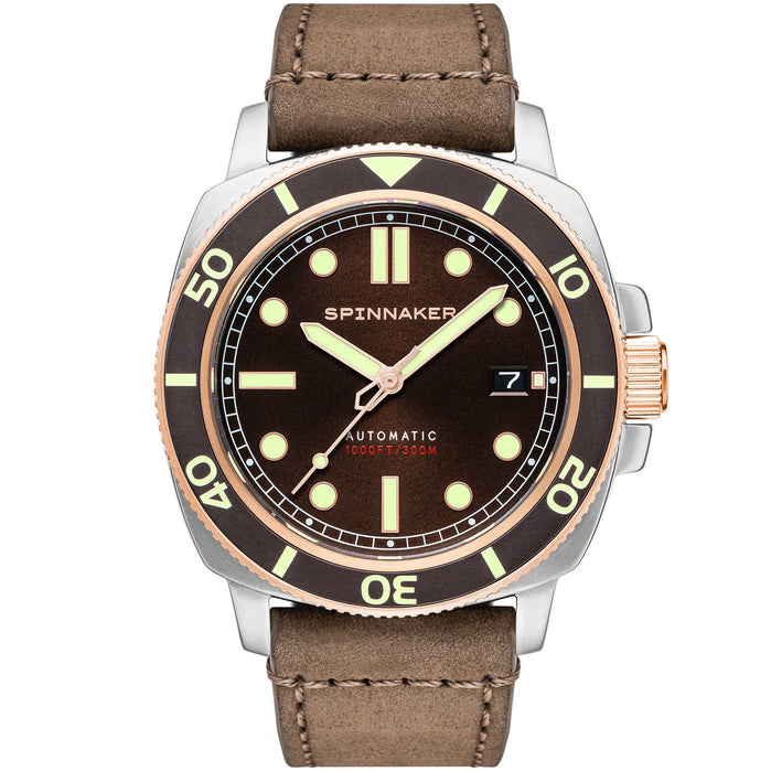 Spinnaker Hull Automatic Cognac Brown angled shot picture