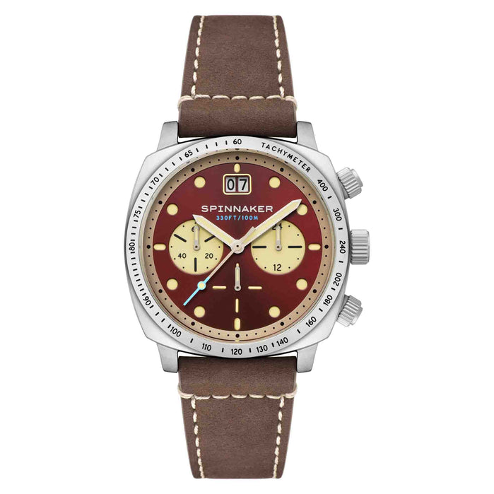 Spinnaker Hull Chronograph Burnt Maroon angled shot picture