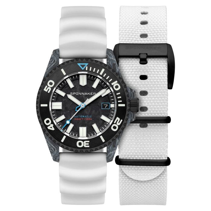 Spinnaker Tesei Forged Carbon Automatic Black Frost Limited Edition angled shot picture