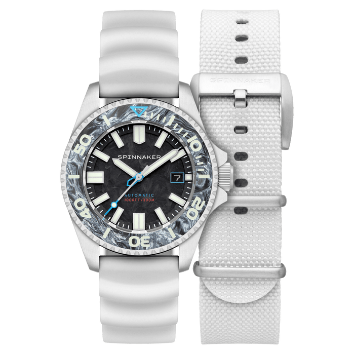 Spinnaker Tesei Forged Carbon Automatic Steel Frost Limited Edition angled shot picture