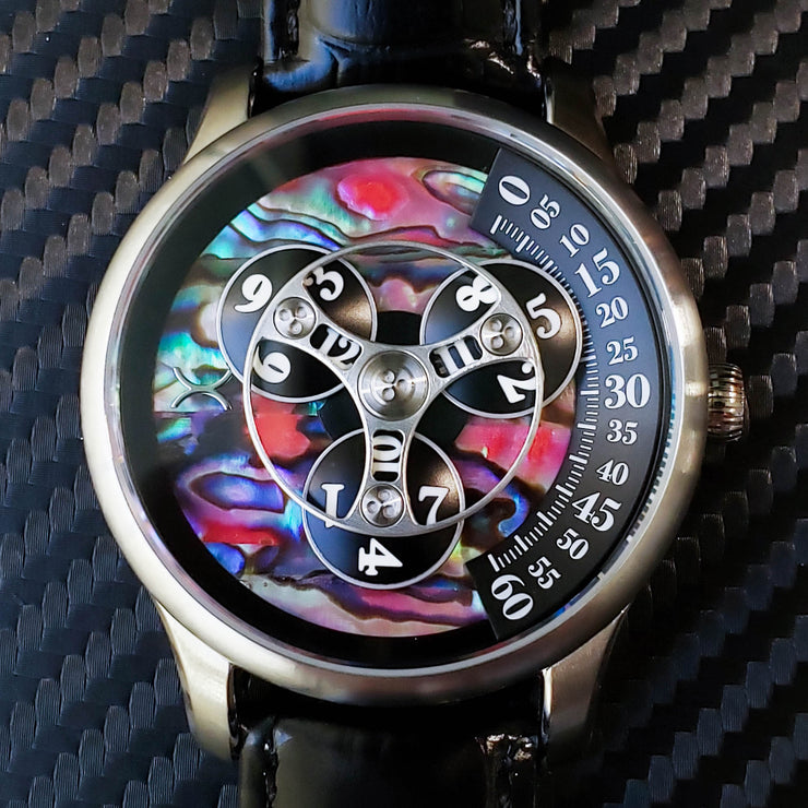 Xeric Triptych Automatic Wandering Hour Stone Edition Red Abalone