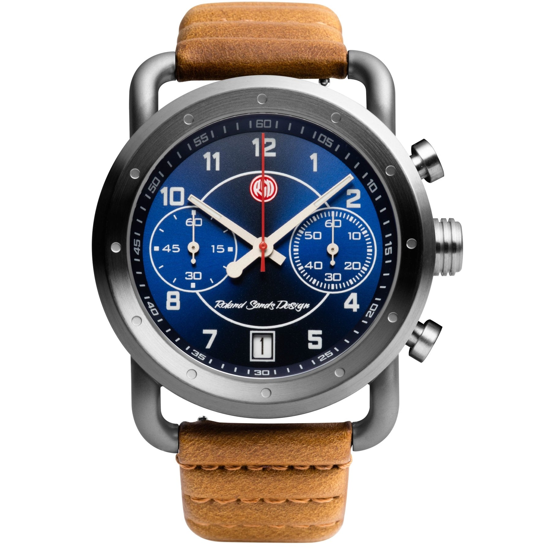 Szanto Icon Roland Sands Signature Chronograph Blue Tan | Watches.com