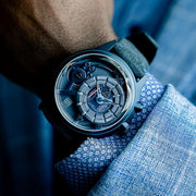 The Electricianz Blue Z 45mm Leather - Watches.com - ZZ - A4C/03 - CLB