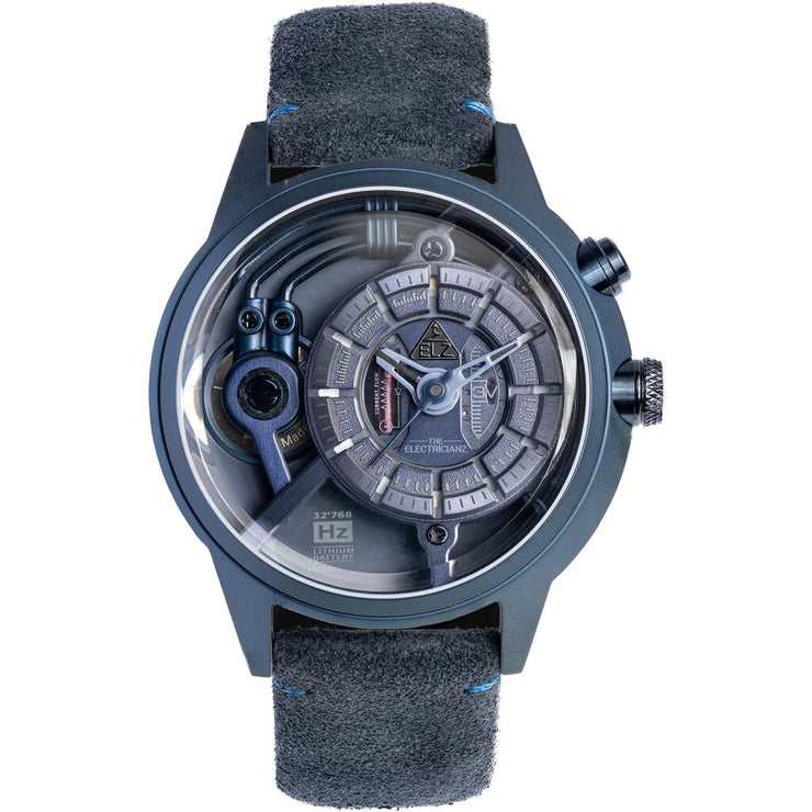 The Electricianz Blue Z 45mm Leather - Watches.com - ZZ - A4C/03 - CLB